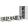 Ensemble meuble TV 3 pcs Gris béton Bois d'ingénierie 580859580859