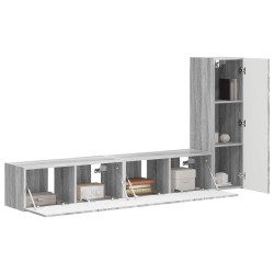 Ensemble meuble TV 3 pcs Gris Sonoma Bois d'ingénierie 580860580860