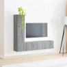 Ensemble meuble TV 3 pcs Gris Sonoma Bois d'ingénierie 580860580860