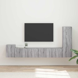 Ensemble meuble TV 3 pcs Gris Sonoma Bois d'ingénierie 580861580861
