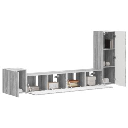 Ensemble meuble TV 3 pcs Gris Sonoma Bois d'ingénierie 580861580861