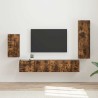 Ensemble meuble TV 4 pcs Chêne fumé Bois d'ingénierie 580862580862