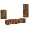 Ensemble meuble TV 4 pcs Chêne fumé Bois d'ingénierie 580862580862