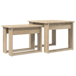 Ensemble de tables basses 2 pcs Chêne Sonoma Bois d'ingénierie 580863580863