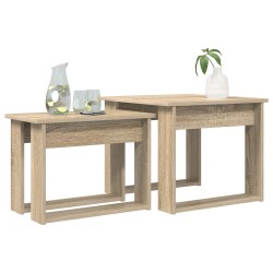 Ensemble de tables basses 2 pcs Chêne Sonoma Bois d'ingénierie 580863580863