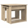 Ensemble de tables basses 2 pcs Chêne Sonoma Bois d'ingénierie 580863580863