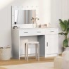 Table de Toilette avec tiroir 2 pcs Blanc Bois d'ingénierie 580866580866