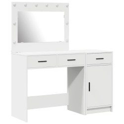 Table de Toilette avec tiroir 2 pcs Blanc Bois d'ingénierie 580866580866