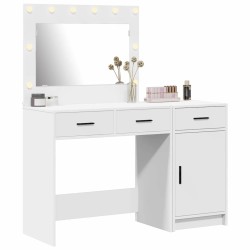 Table de Toilette avec tiroir 2 pcs Blanc Bois d'ingénierie 580866580866
