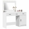 Table de Toilette avec tiroir 2 pcs Blanc Bois d'ingénierie 580866580866