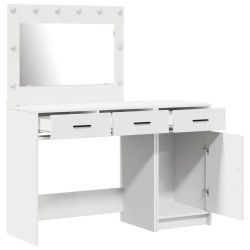 Table de Toilette avec tiroir 2 pcs Blanc Bois d'ingénierie 580866580866