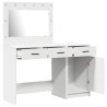 Table de Toilette avec tiroir 2 pcs Blanc Bois d'ingénierie 580866580866