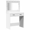 Table de Toilette avec tiroir 2 pcs Blanc Bois d'ingénierie 580866580866