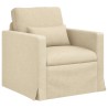 Ensemble de Canapés 2 pcs Crème 139 x 78 x 80 cm tissu 580868580868