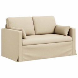 Ensemble de Canapés 2 pcs Crème 139 x 78 x 80 cm tissu 580868580868