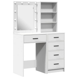 Table de Toilette avec tiroir 2 pcs Blanc 50 x 41 x 135 cm 580870580870