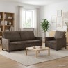 Ensemble de Canapés 2 pcs Gris foncé Tissu en suède synthétique 580872580872