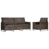 Ensemble de Canapés 2 pcs Gris foncé Tissu en suède synthétique 580872580872