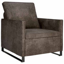 Ensemble de Canapés 2 pcs Gris foncé Tissu en suède synthétique 580872580872