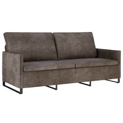 Ensemble de Canapés 2 pcs Gris foncé Tissu en suède synthétique 580872580872