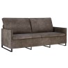 Ensemble de Canapés 2 pcs Gris foncé Tissu en suède synthétique 580872580872