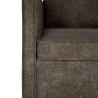 Ensemble de Canapés 2 pcs Gris foncé Tissu en suède synthétique 580872580872