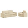 Ensemble de Canapés 2 pcs Crème 222 x 80 x 82 cm tissu 580873580873