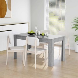 Table de salle à manger Gris béton 140x74,5x76 cm Aggloméré 580875580875