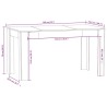 Table de salle à manger Gris béton 140x74,5x76 cm Aggloméré 580875580875