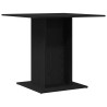 Table de salle à manger en chêne noir 80x80x75 cm bois d'ingénierie 580876580876