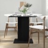 Table de salle à manger en chêne noir 80x80x75 cm bois d'ingénierie 580876580876