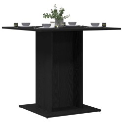 Table de salle à manger en chêne noir 80x80x75 cm bois d'ingénierie 580876580876