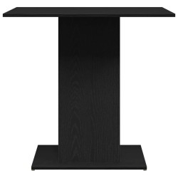 Table de salle à manger en chêne noir 80x80x75 cm bois d'ingénierie 580876580876