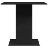 Table de salle à manger en chêne noir 80x80x75 cm bois d'ingénierie 580876580876