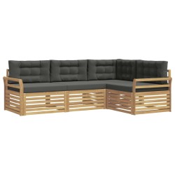 Ensemble de canapés d'extérieur 4 pcs Blanc et anthracite 580877580877