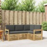 Ensemble de canapés d'extérieur 4 pcs Blanc et anthracite 580878580878