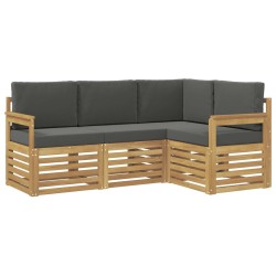 Ensemble de canapés d'extérieur 4 pcs Blanc et anthracite 580878580878