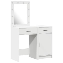 Table de Toilette avec tiroir 2 pcs Blanc 50 x 41 x 135 cm 580879580879