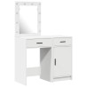 Table de Toilette avec tiroir 2 pcs Blanc 50 x 41 x 135 cm 580879580879