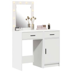 Table de Toilette avec tiroir 2 pcs Blanc 50 x 41 x 135 cm 580879580879