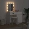 Table de Toilette avec tiroir 2 pcs Blanc 50 x 41 x 135 cm 580879580879