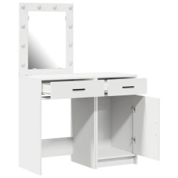 Table de Toilette avec tiroir 2 pcs Blanc 50 x 41 x 135 cm 580879580879
