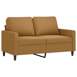 Ensemble de canapés 2 pcs avec coussins Marron Velours 580880580880