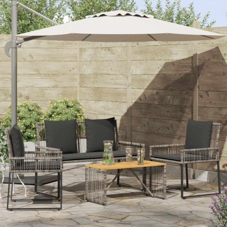 Ensemble de meubles d'extérieur 9 pcs Gris et Gris foncé 580881580881