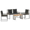 Ensemble de meubles d'extérieur 9 pcs Gris et Gris foncé 580881580881