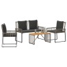 Ensemble de meubles d'extérieur 9 pcs Gris et Gris foncé 580881580881