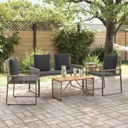Ensemble de meubles d'extérieur 9 pcs Gris et Gris foncé 580881580881