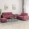 Ensemble de canapés 3 pcs rouge bordeaux tissu 580882580882