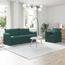 Ensemble de Canapés 2 pcs Vert foncé 196 x 82 x 85 cm Tissu 580883580883