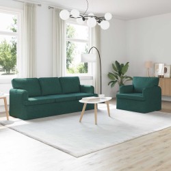 Ensemble de Canapés 2 pcs Vert foncé 201 x 80 x 85 cm tissu 580885580885